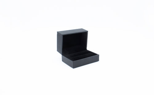 Lux Black Leatherette Double Ring Box