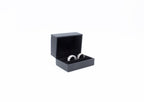 Lux Black Leatherette Double Ring Box