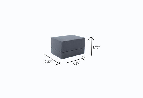 Lux Black Leatherette Double Ring Box