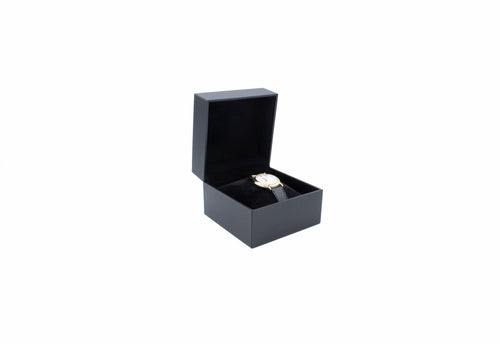 Lux Leatherette Black Pillow Watch Box