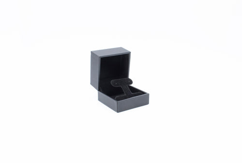 Lux Black Leatherette Earring T-Box