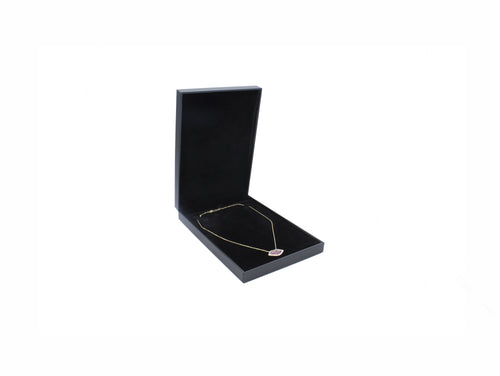 Lux Black Leatherette Necklace Box