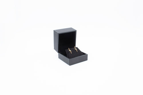 Lux Black Leatherette Earring Box