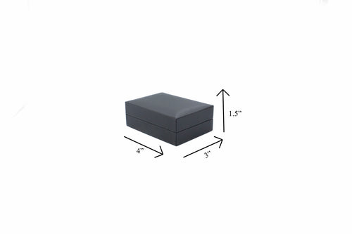 Lux Black Leatherette Earring/Pendant Box