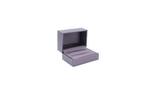 Lux Purple Leatherette Double Ring Box