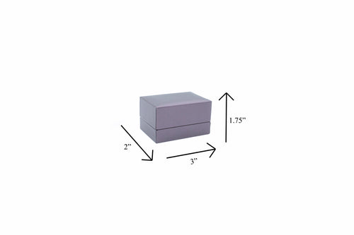 Lux Purple Leatherette Double Ring Box