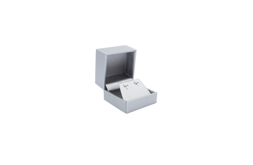 Lux Silver Leatherette Earring Box