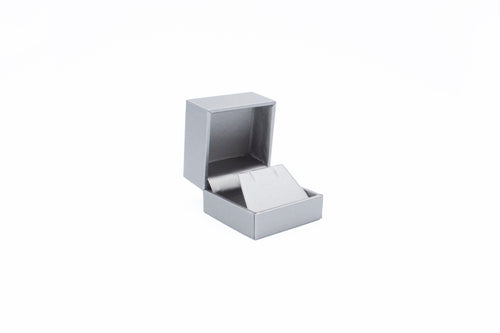 Lux Silver Leatherette Earring Box