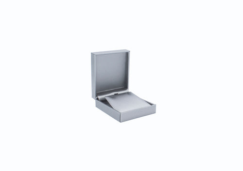 Lux Silver Leatherette Pendant/Earring Box