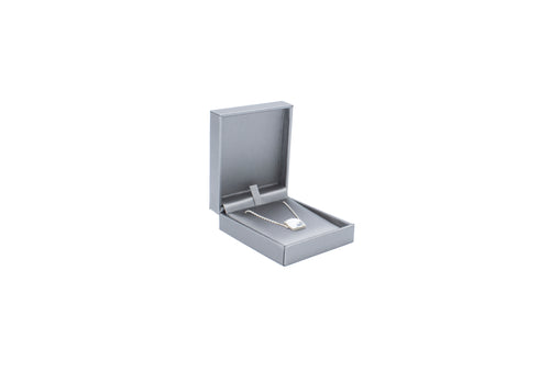 Lux Silver Leatherette Pendant/Earring Box