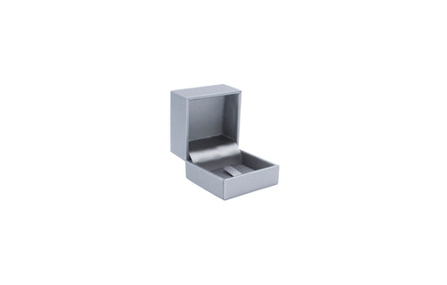 Lux Silver Leatherette Clip Ring Box