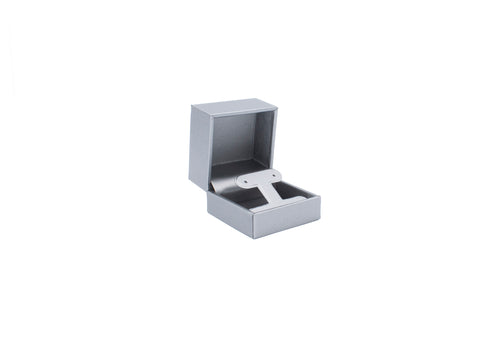 Lux Silver Leatherette Earring T-Box