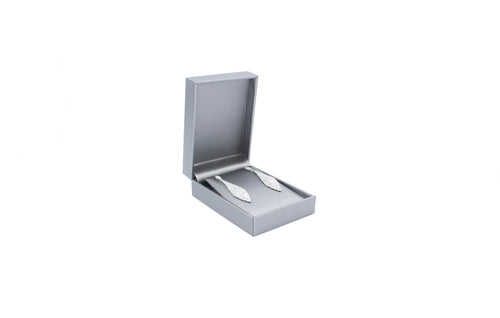 Lux Silver Leatherette Earring/Pendant Box