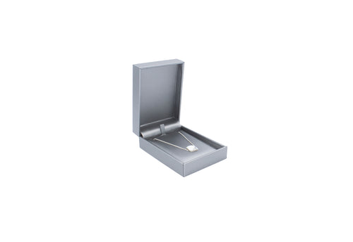 Lux Silver Leatherette Earring/Pendant Box