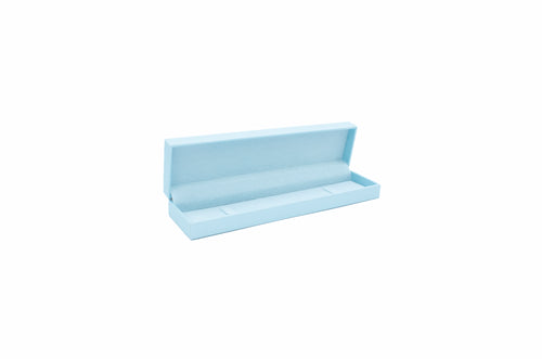 Lux Light Blue Leatherette Pendant/Earring Box