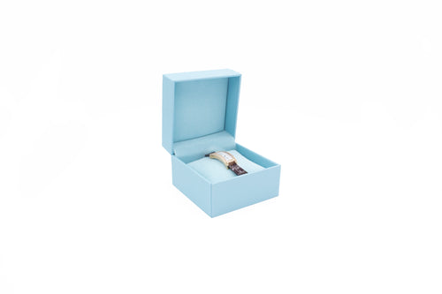 Lux Light Blue Leatherette Pillow Box