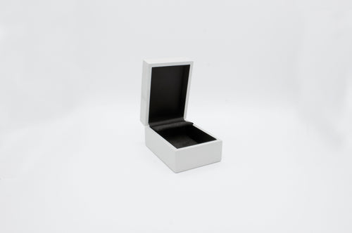 Moderna White Wood Earring Box